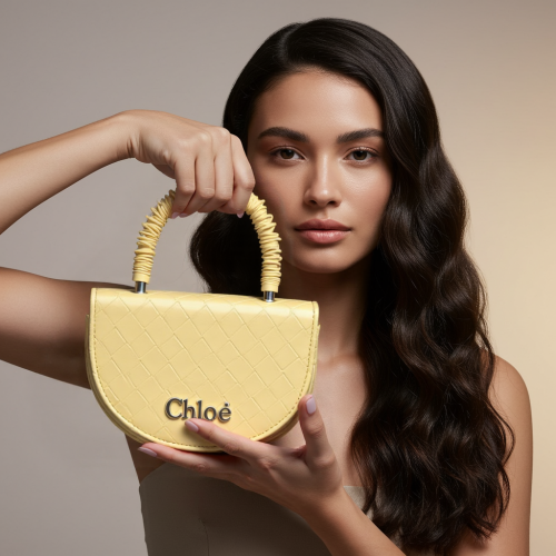 شنطه حريمي لون ذهبي