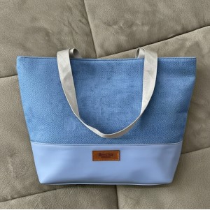 شنطه حريمي سماوي قماش